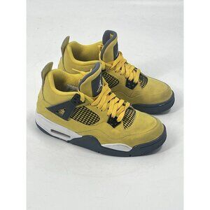 Yellow Air Jordans  4 Retro GS Lightning  2021 Mid Light  SZ 6Y 408452-700